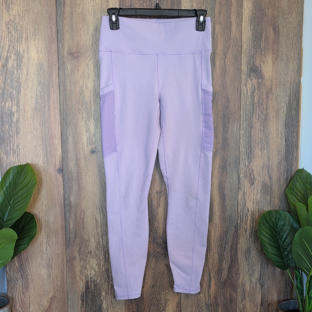 Powerhold by Fabletics Lavender Mesh Pocket Leggings M Q185